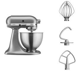 KitchenAid 5K45SSESL sbattitore Sbattitore con base 275 W Argento, Acciaio inox