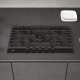 Haier Series 6 HAHG7W5HEB Nero Da incasso 74.5 cm Gas 5 Fornello(i) 4