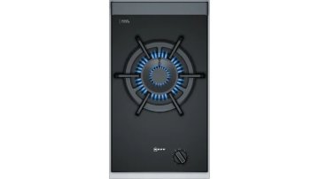 Neff N 90 Nero, Acciaio inox Da incasso 30 cm Gas 1 Fornello(i)