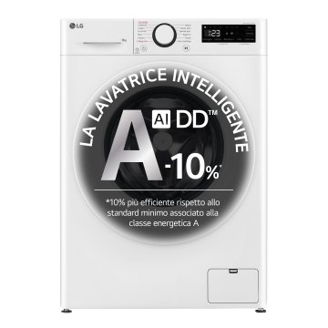 LG F2R3S08NSWW Lavatrice 8kg AI DD, Classe A-10%, 1200 giri, Vapore, AI Wash