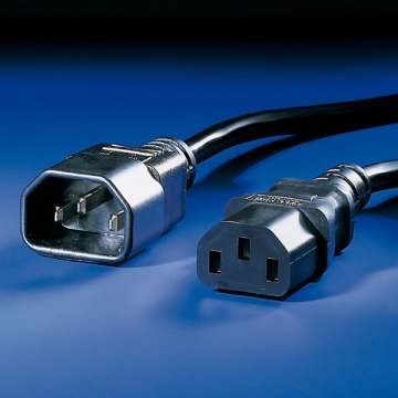 VALUE 19.99.1530 cavo di alimentazione Nero 3 m Accoppiatore C14 Accoppiatore C13