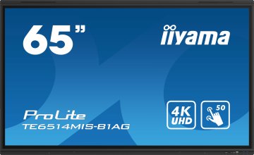 iiyama TE6514MIS-B1AG visualizzatore di messaggi Pannello piatto interattivo 165,1 cm (65") LCD Wi-Fi 435 cd/m² 4K Ultra HD Nero Touch screen Processore integrato Android 24/7