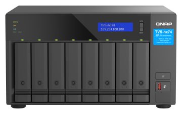 QNAP TVS-h874 NAS Tower Intel® Core™ i7 32 GB DDR4 0 TB QuTS hero Nero