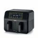 Ariete 4623 Airy Fryer Dual, Friggitrice ad aria con doppio cestello, 1700 W, Capacità 8L, 3 Funzioni di cottura, Pannello digitale LED Touch, 8 programmi preimpostati, Timer, 2 cestelli, Nero 2