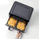 Ariete 4623 Airy Fryer Dual, Friggitrice ad aria con doppio cestello, 1700 W, Capacità 8L, 3 Funzioni di cottura, Pannello digitale LED Touch, 8 programmi preimpostati, Timer, 2 cestelli, Nero 4