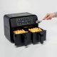 Ariete 4623 Airy Fryer Dual, Friggitrice ad aria con doppio cestello, 1700 W, Capacità 8L, 3 Funzioni di cottura, Pannello digitale LED Touch, 8 programmi preimpostati, Timer, 2 cestelli, Nero 5