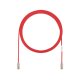 Panduit UTP, Cat6, 2m cavo di rete Rosso U/UTP (UTP) 2