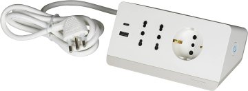 bticino S3711DBU prolunghe e multiple 2 m 3 presa(e) AC Interno Bianco