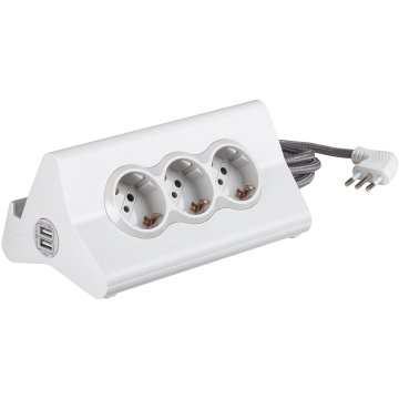 bticino S3713DBU prolunghe e multiple 2 m 3 presa(e) AC Interno Bianco