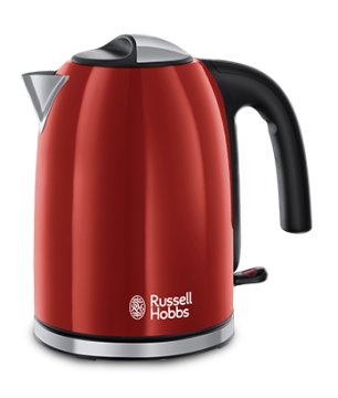 Russell Hobbs 20412-70 bollitore elettrico Nero, Rosso, Stainless steel