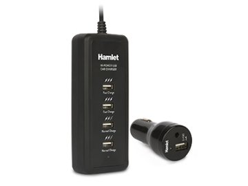 Hamlet Car Charger alimentatore usb da auto 5 porte 40w