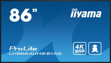 iiyama LH8664UHS-B1AG visualizzatore di messaggi Pannello A digitale 2,18 m (86") LED Wi-Fi 500 cd/m² 4K Ultra HD Nero Processore integrato Android 11 24/7