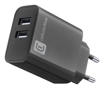Cellularline MULTIPOWER 24W Caricabatterie con 2 porte USB