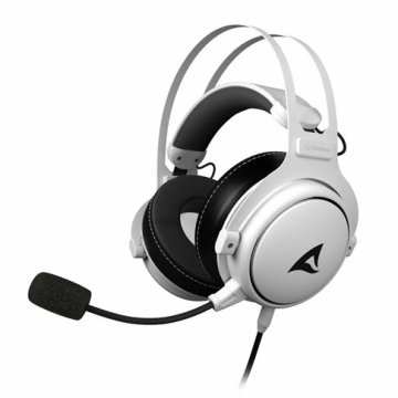 Sharkoon Skiller SGH50 Auricolare Cablato A Padiglione Gaming Nero, Bianco