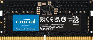 Crucial 8GB (1x8GB) DDR5-5600 CL 46 SO-DIMM RAM Notebook Speicher memoria 5600 MHz Data Integrity Check (verifica integrità dati)