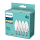 Philips Lampadina candela 40 W B35 E14 x4 3