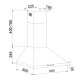 Glem Gas GHP664IX cappa aspirante Cappa aspirante a parete Acciaio inox 729 m³/h 3