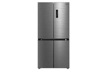 Midea MDRF632FIE46 frigorifero side-by-side Libera installazione 474 L E Grigio, Acciaio inox, Bianco