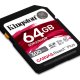 Kingston Technology 64GB Canvas React Plus SDXC UHS-II 300R/260W U3 V90 for Full HD/4K/8K 3