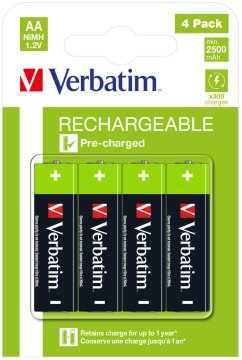 Verbatim 49517 batteria per uso domestico Batteria ricaricabile Stilo AA Nichel-Metallo Idruro (NiMH)