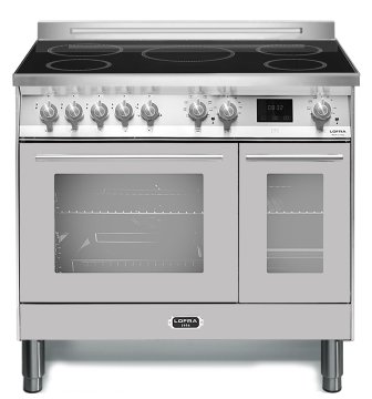 Lofra PD96MFTE/5I Cucina freestanding Elettrico Piano cottura a induzione Nero, Acciaio inox
