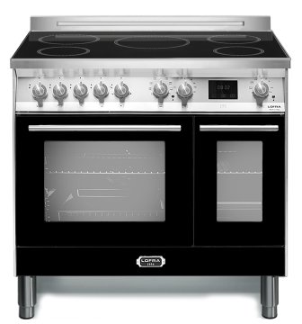 Lofra PNMD96MFTE/5I Cucina freestanding Elettrico Piano cottura a induzione Nero, Acciaio inox