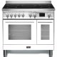 Lofra PBPD96MFTE/5I Cucina freestanding Elettrico Piano cottura a induzione Acciaio inox, Bianco 2