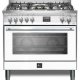 Lofra PBPG96WMFT/AEO Cucina Elettrico Gas Acciaio inox, Bianco 2