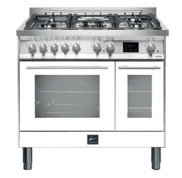 Lofra PBPD96MFTE/AE0 Cucina Elettrico Gas Acciaio inox, Bianco