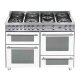 Lofra PBP126SMFET+DMFT/2AEO Cucina freestanding Elettrico Gas Perlato, Acciaio inox, Bianco 2