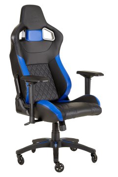 Corsair T1 Race Sedia da gaming per PC Nero, Blu