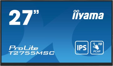 iiyama ProLite T2755MSC-B1 Monitor PC 68,6 cm (27") 1920 x 1080 Pixel Full HD LED Touch screen Da tavolo Nero