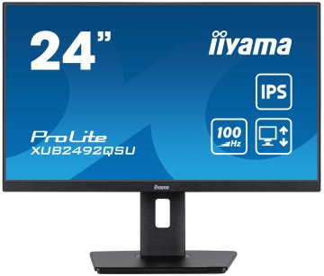iiyama ProLite XUB2492QSU-B1 Monitor PC 60,5 cm (23.8") 2560 x 1440 Pixel Wide Quad HD LED Nero