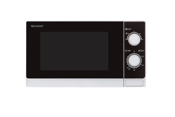 Sharp Home Appliances R-200WW Superficie piana Solo microonde 20 L 800 W Nero, Bianco