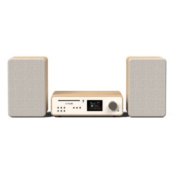 Pure Micro HiFi Classic Stereo Microsistema audio per la casa 50 W Nero, Noce