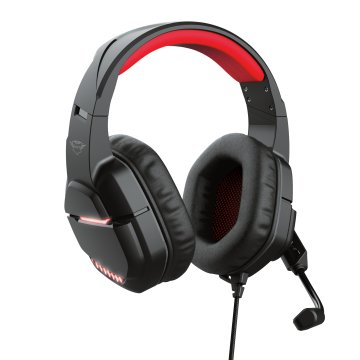 Trust GXT 448 Nixxo Auricolare Cablato A Padiglione Gaming USB tipo A Nero, Rosso