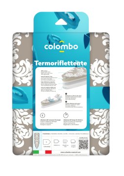Colombo New Scal Termoriflettenti Copertura superiore dell'asse da stiro Cotone Beige, Bianco