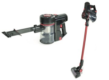 Necchi NH9205 scopa elettrica Aspirapolvere a bastone 2 in 1 Batteria Secco Senza sacchetto Nero, Rosso 2 Ah