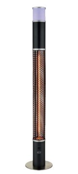 DCG Eltronic SA9321 stufetta elettrica Interno Nero, Argento 2000 W Riscaldatore in fibra di carbonio