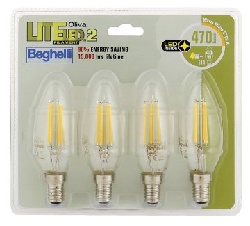 Beghelli Oliva Liteled.2 BLISTER pack 4x
