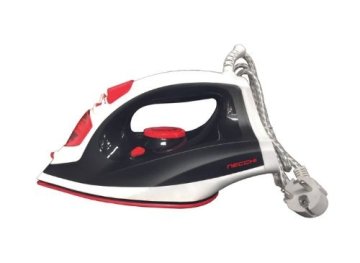 Necchi NCL-668 ferro da stiro Ferro a vapore Piastra in Ceramica 2600 W Nero, Rosso, Bianco