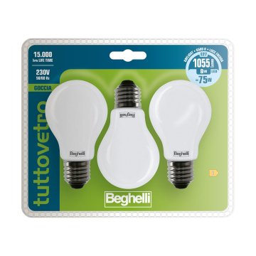 Beghelli 56382BL Lampadina a risparmio energetico Bianco 8 W E27 E