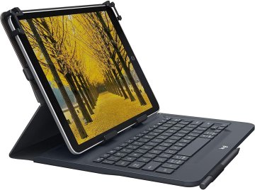Logitech Universal Folio Cover iPad o Tablet con Tastiera Bluetooth Wireless, Per la maggior parte dei tablet da 9-10", iOS, ‎Android, Windows, ‎Italiano Qwerty, Nero