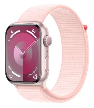 Apple Watch Series 9 GPS Cassa 45mm in Alluminio Rosa con Cinturino Sport Loop Rosa Confetto