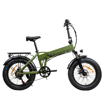 EMG Fat Bike Bomber 250W con telaio 17" foldable, ruota 20", Freni a disco a/p, Cambio Shimano e batteria 10Ah