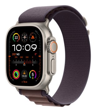Apple Watch Ultra 2 GPS + Cellular, Cassa 49m in Titanio con Indigo Alpine Loop - Medium