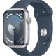 Apple Watch Series 9 GPS Cassa 45mm in Alluminio Argento con Cinturino Sport Blu Tempesta - S/M 2