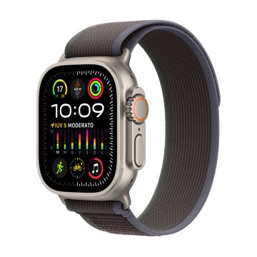 Apple Watch Ultra 2 GPS + Cellular, Cassa 49m in Titanio con Blu/Nero Trail Loop - S/M