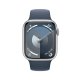 Apple Watch Series 9 GPS + Cellular Cassa 45mm in Alluminio Argento con Cinturino Sport Blu Tempesta - M/L 3