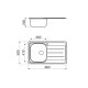 Glem Gas L1G86XS3 lavello Lavello ad incasso Rettangolare Acciaio inox 3